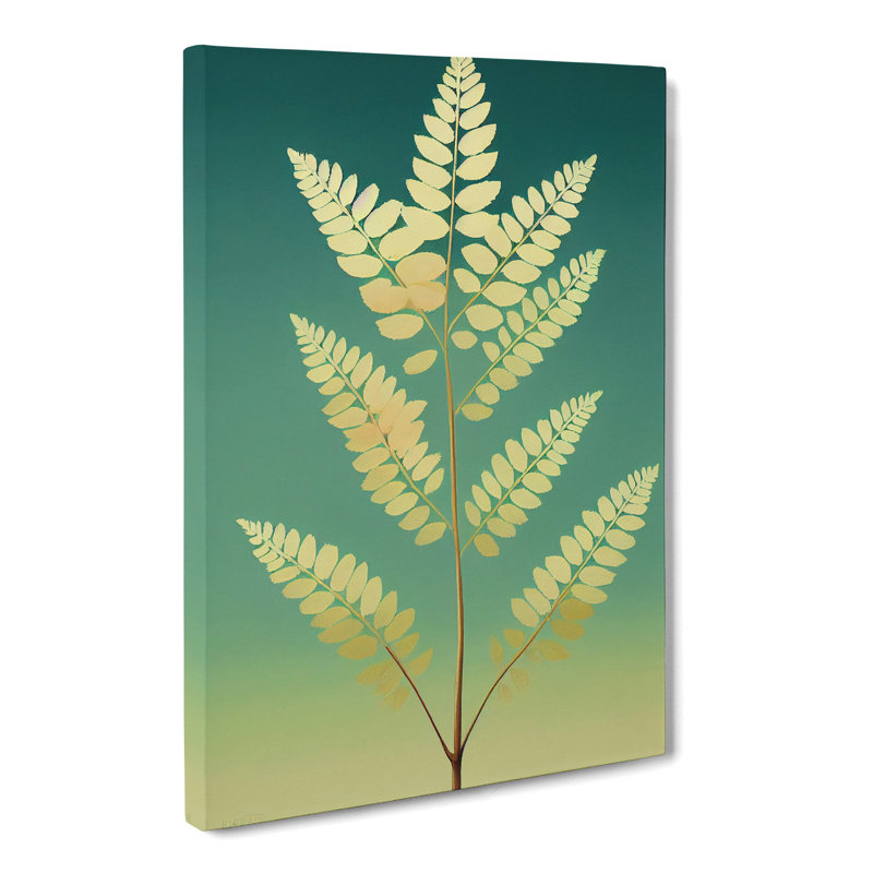 Loughguile Fern Leaf Single - Wrapped Canvas, 60cm H x 40cm W x 3cm D