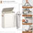 Sorbus Fabric Laundry Hamper - Collapsible 3-Compartment Laundry Basket with Removable Laundry Bag - Beige-40846179