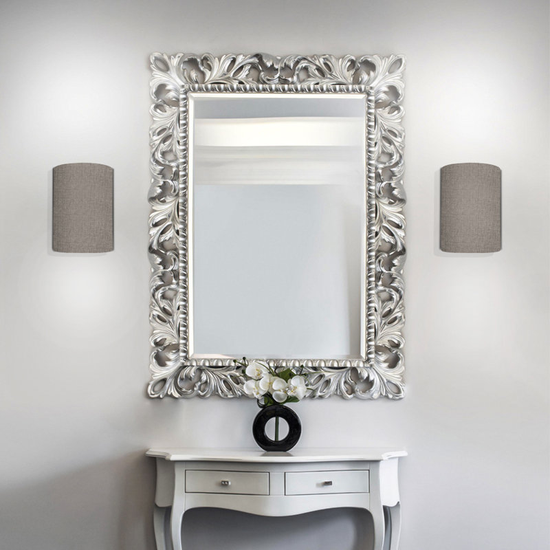 Parvin Iron Flush Mounted Sconce, Light Grey