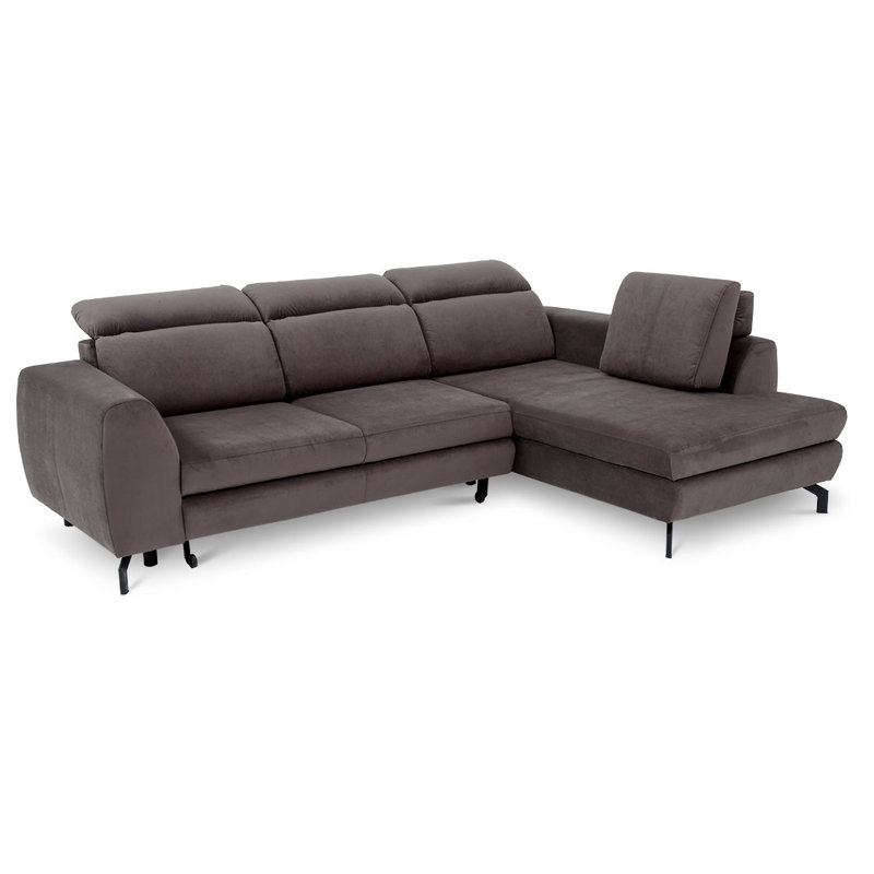 Dylon 5 Seater Sofa Bed, Grey, Right Hand Facing