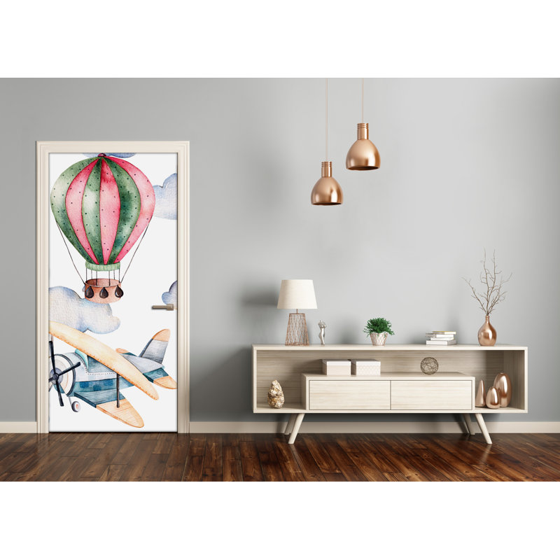 Balloons And Airplanes Door Decal