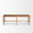 Ursulina Solid Wood Woven Leather Bench-253333788