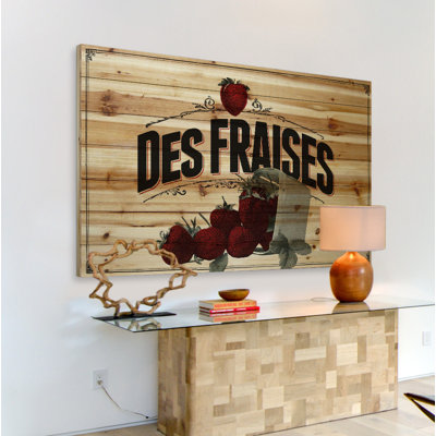 Produit français fraise - impression sur toile tendue
