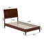 Lit plateforme en bois massif avec pied de lit assorti Ambrey-864761706-864761707