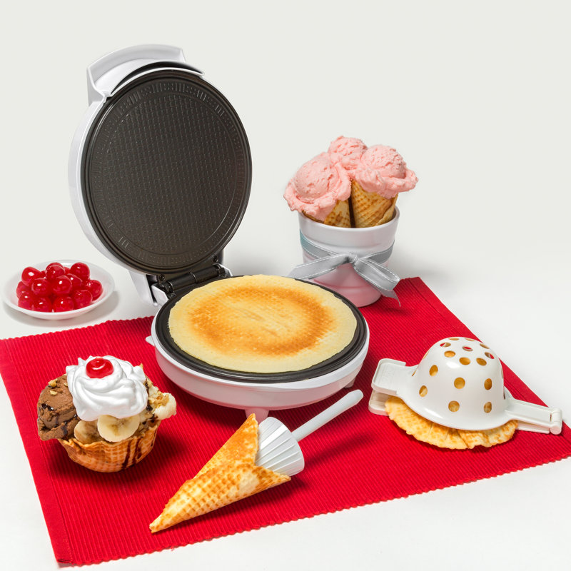Nonstick Electric Waffle Cone and Bowl Maker with Shaper