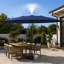 Parasol de patio double face l 181 po x P 106 po Traiden avec ensemble de brumisation et base-299621384