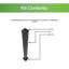 Poteau en aluminium VersaRail avec garniture-61212247-61212248