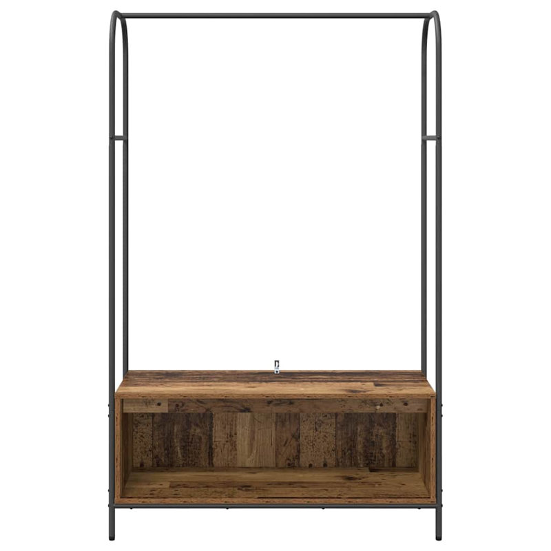 Clothes Rack 100 X 44 X 160 Cm Engineered Wood, Medium Brown