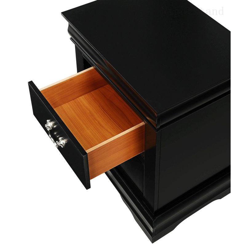 Table de chevet, table de chevet et table de chevet, Noir