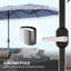 Parasol d'extérieur spacieux, très grand, rectangulaire, avec frange et manivelle-1969062613