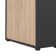 Embrie Adjustable 3 Shelf Bookcase With 2 Doors, Open Storage Home Office Bookshelf