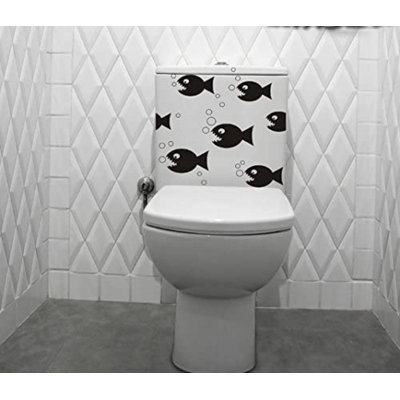 Autocollant de toilette, cuvette de toilette, plage, maison de plage, réservoir de toilette, autocollant de toilette