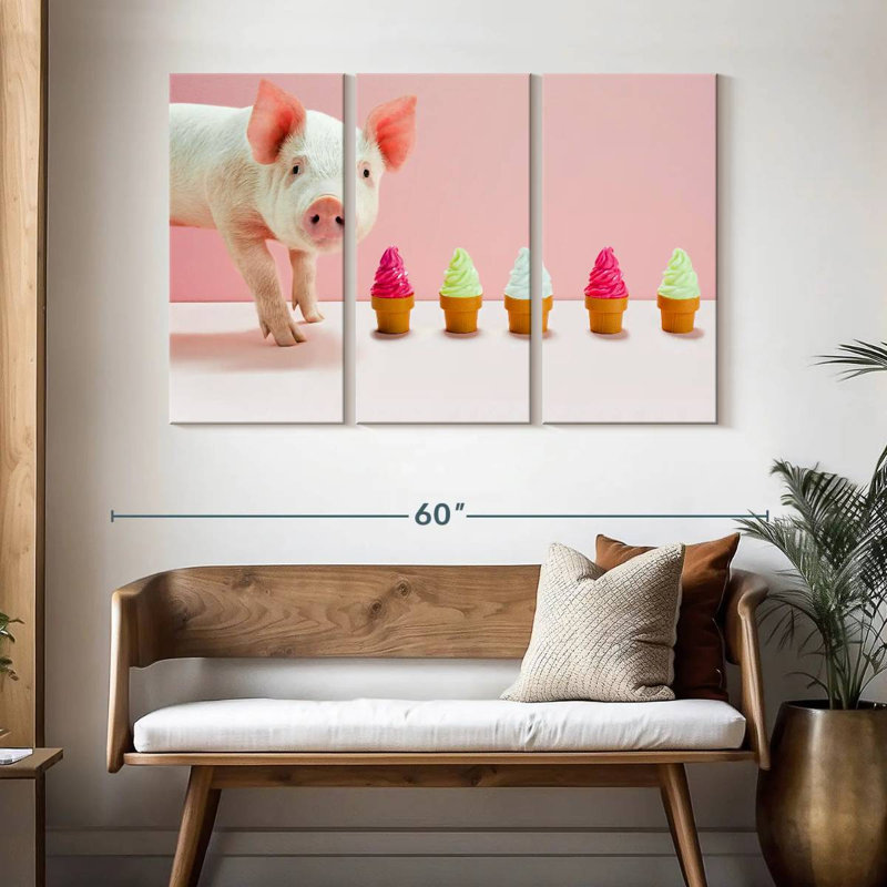 Pig And Sundaes, 32" H x 50" W