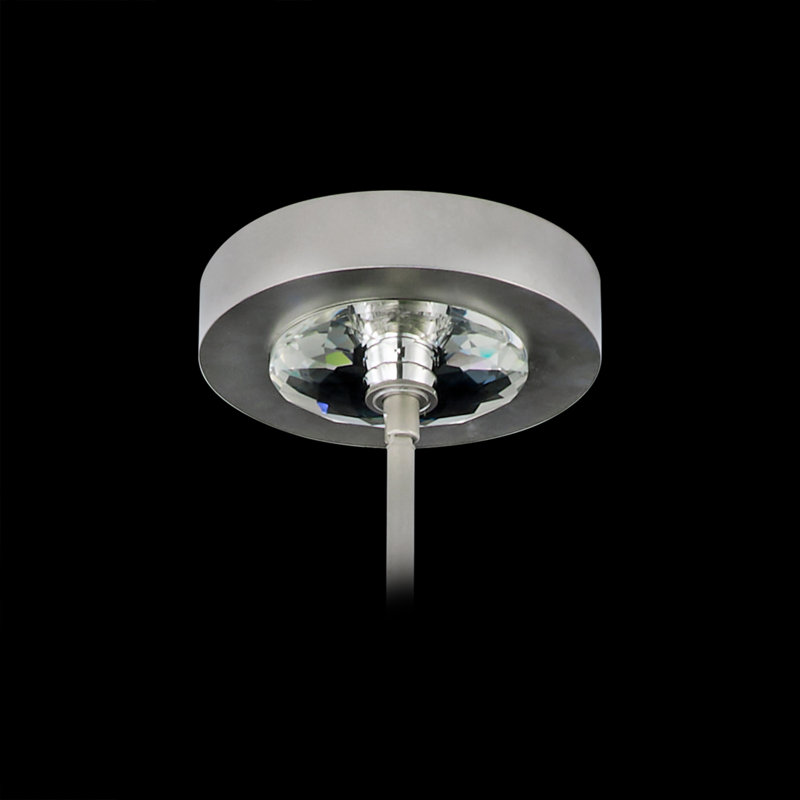Calliope 24 Light Crystal LED Chandelier, Soft Silver