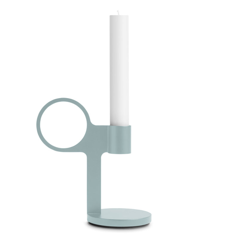 Who Goes There? Candlestick, Putty, 4" H x 4" W