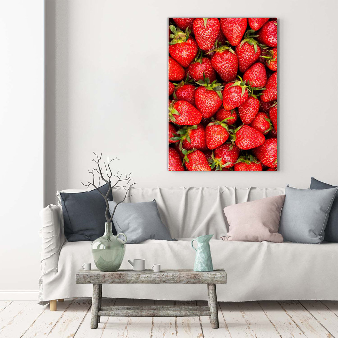 Erdbeeren - Kunstdrucke auf Leinwand - Wrapped Canvas