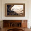 «Silhouette Traveller on Swirling Earth Tones Landscape», art mural-133554393