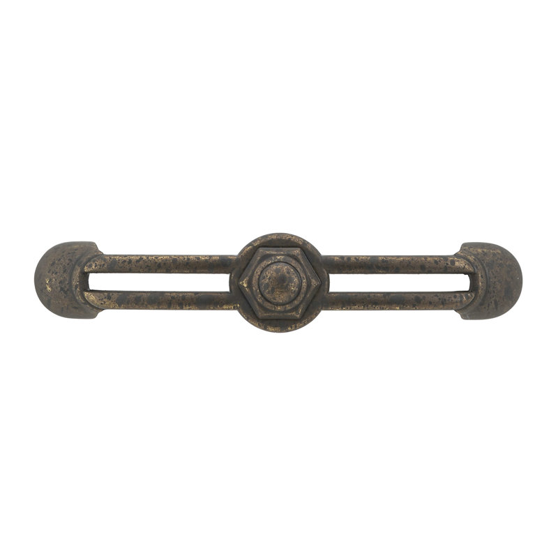 Poignée art déco 3 25/32 po Art Deco, Bronze tacheté