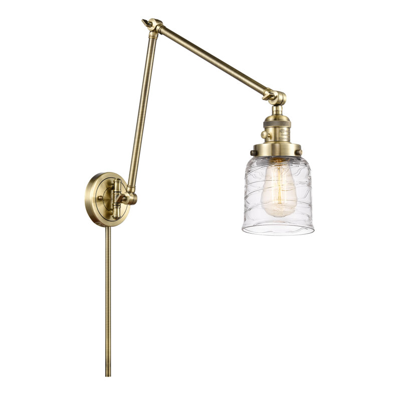 Applique articulée à 1 lumière à intensité variable Shauna, Déco tourbillon, H 12 po x l 8 po x P 9,38 po, Incandescente