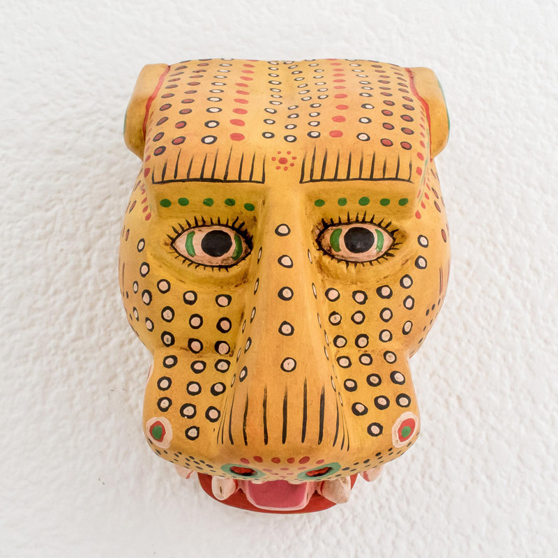 Handmade Maya Jaguar Wood Sculpture