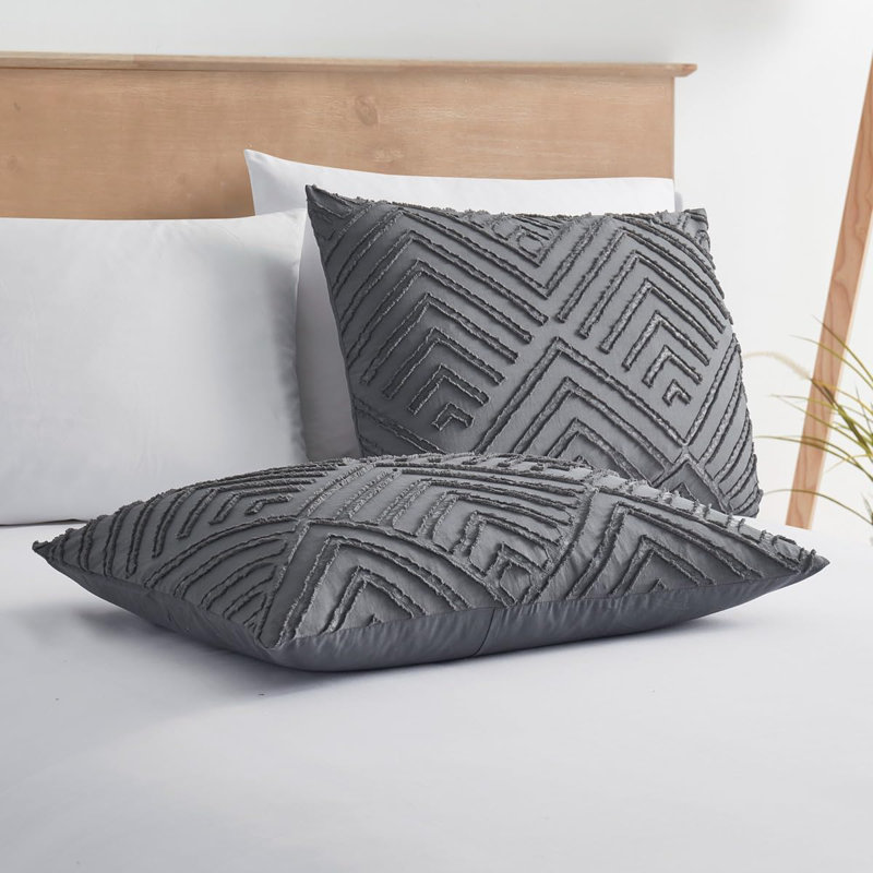 Soft All-Season Duvet Cover Set with Comforter Insert and Shams, Gray, King