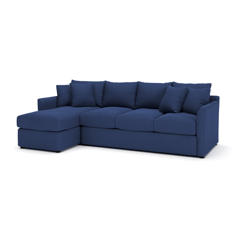 Cecelia Upholstered Sectional, Left Hand Facing, Canvas Navy Sunbrella® Canvas