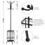 Iron Freestanding 4 - Hook Coat Rack