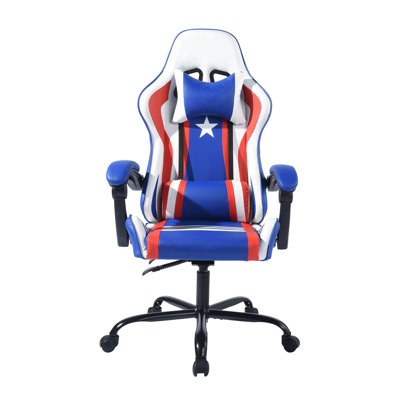 Inbox Zero Mccarthy Adjustable Reclining Ergonomic Faux Leather Swiveling PC & Racing Game Chair