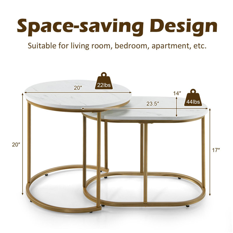 Ensemble de 2 tables d'appoint Kyona