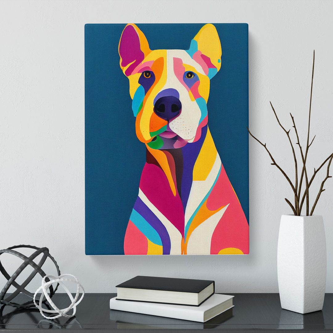 Kirzia English Bull Terrier Abstract Vol.2 - Wrapped Canvas