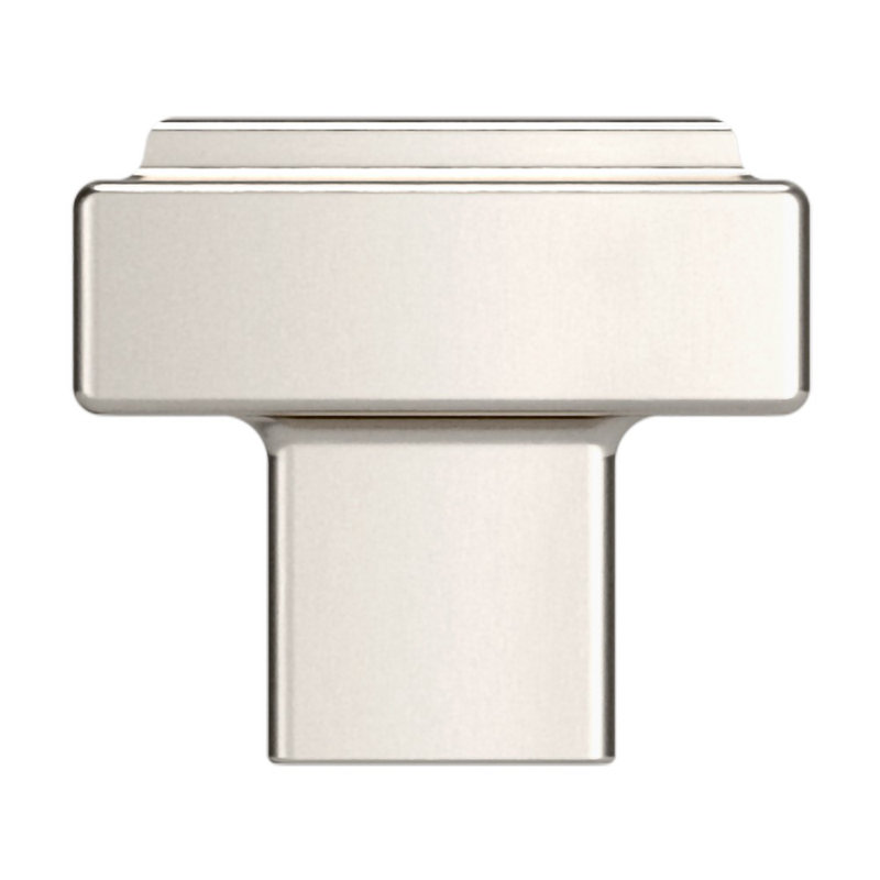 4425 Rectangle Raised Knob, Satin Nickel