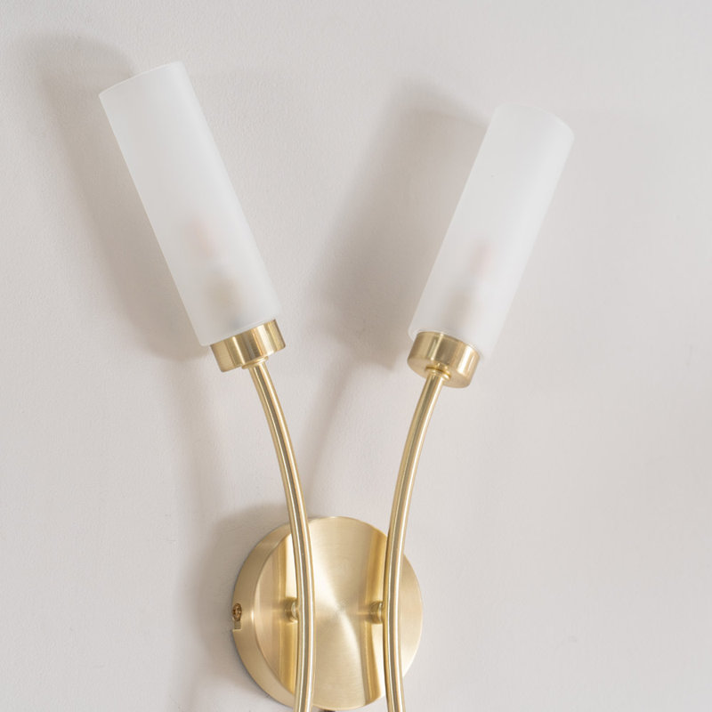 Aaniyah Armed Sconce, Brushed Gold, No
