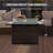 Outdoor Fire Pit 50,000 BTU Propane Gas Fire Table With Lid Fireplace With Glass Wind Guard Wicker Base For Garden, Patio, Backyard, 44"