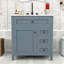 Meuble-lavabo en bois avec lavabo, 3 tiroirs et tablette réglable-130543628-130543632