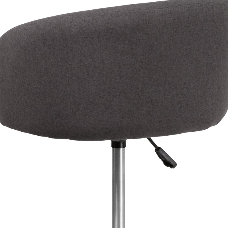 Nordin Swivel Upholstered Adjustable Height Counter Stool with Metal Frame, Charcoal