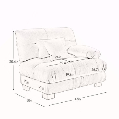 Pariss Sofa RSF W/2 pillows - Green