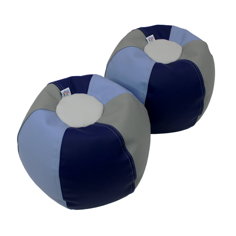 Sac de pois SoftScape, paquet de 2, Similicuir bleu marine / bleu poudre, H 10 po x l 12 po x P 12 po