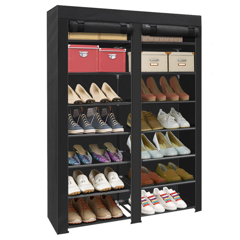 20 Pair Shoe Rack, Black