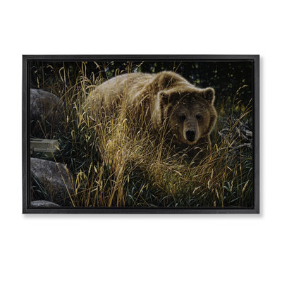 Cadre flottant Crossing Paths Grizzly Bear, design par Collin Bogle