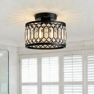 Crystal Modern Semi Flush Mount