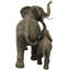 Figurine éléphant et veau dans la jungle