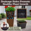 Grandes jardinières d'extérieur en paquet de 2 - Jardinières hautes de 22,4 pouces pour plantes d'extérieur ou pots d'intérieur pour plantes - Pots de fleurs en plastique pour patio, entrée ou porche (bronze)-554086292-569626222