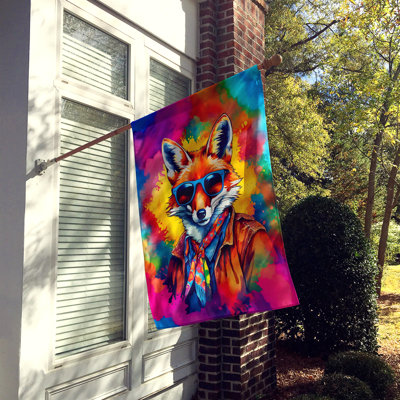 Drapeau de maison de renard hippie