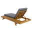 1 Person Lounge Chaise,Space Available On One Side, Acacia Wood With Water-Resistant Lounge Cushions (4 Inch Thick)-735294998