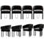 Chaises de salle à manger en tonneau Modern rembourrées (ensemble de 8)