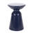 Chic Outdoor Metal Side Table In Navy, 14.78"w X 14.78"d 20.77"h, Iron Frame, No Assembly Required Modern Table, Navy Blue Finish, Stable Pedestal,