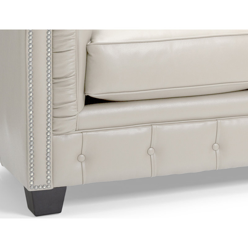 Melany 86'' Upholstered Sofa, Ivory