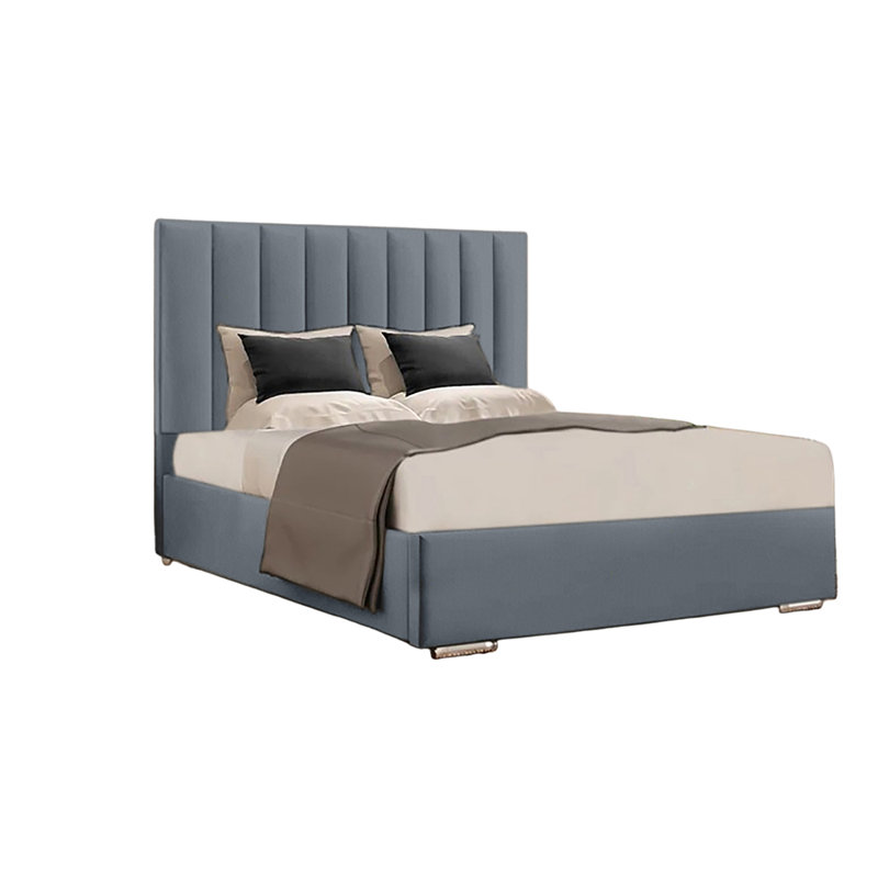 Caylob Upholstered Bed, Charcoal, Kingsize (5')