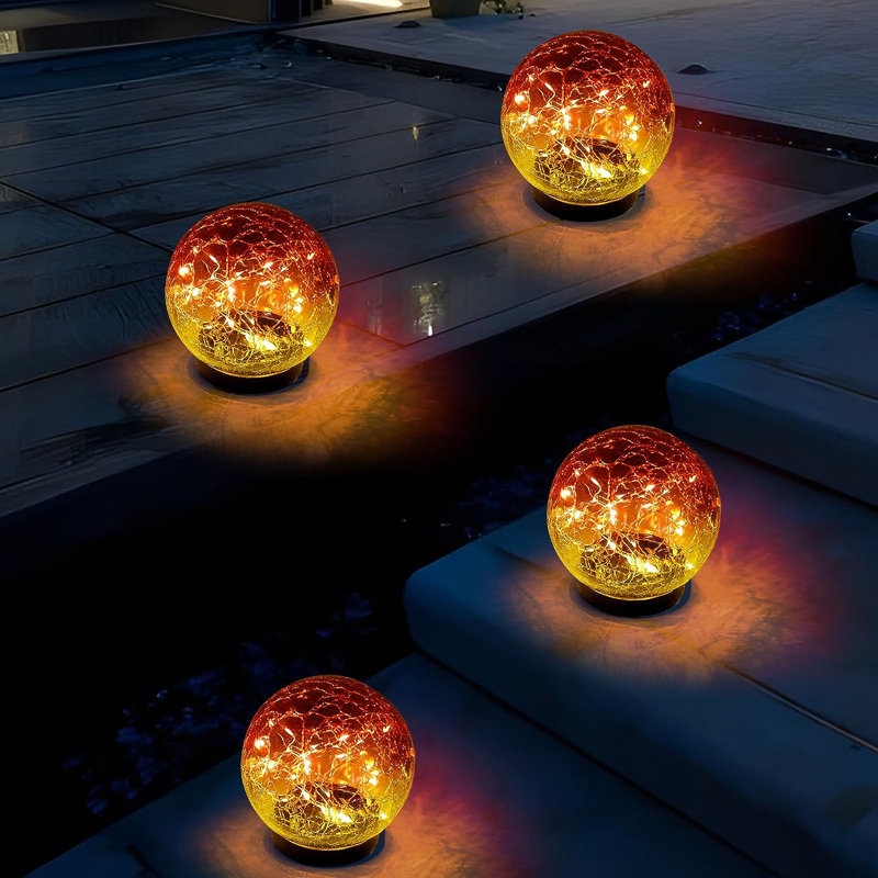 Black Solar Powered Integrated LED Metal Pathway Light