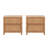 Wooden Nightstand With 3-Drawer, Multifunctional End Table Side Table With Metal Handle, Storage Cabinet With Wood Legs, Set Of Two